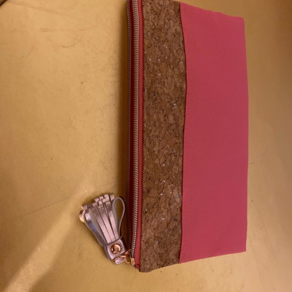 Studio C pink and cork brown zippered bag - Picture 6 of 6